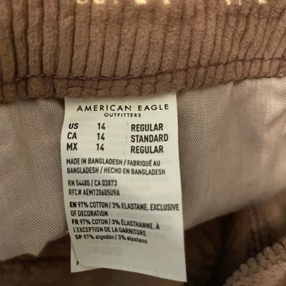 American Eagle Pink Super Stretch Super Hi Rise A line Corduroy Mini Skirt Sz 14 - Picture 11 of 12